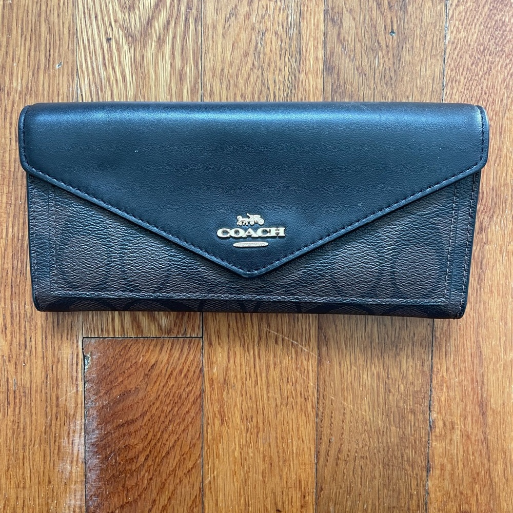Coach Black Leather Women's Wallet